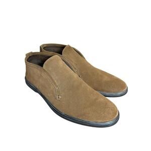 Peter Millar Excursionist chukka slip-on boots in brown suede 8.5